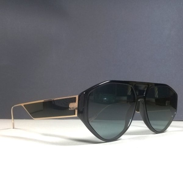 Christian Dior DiorClan1 807/1I Black & Gold Details Designer Sunglasses w/Case