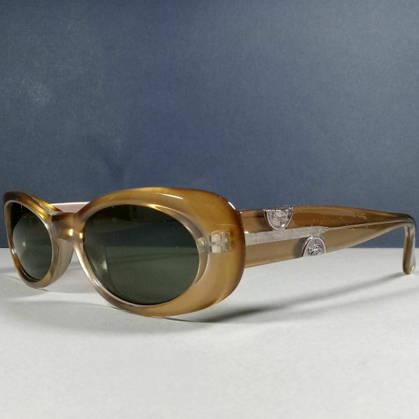 Gianni Versace MOD 248 COL327 Gold/Green Translucent Vintage Designer Sunglasses