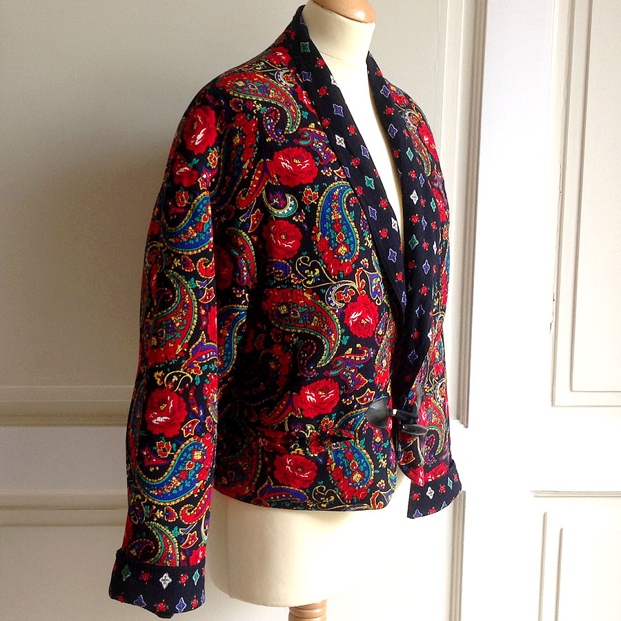 Chaus Floral Paisley Print Vintage size M Women's Bomber Jacket