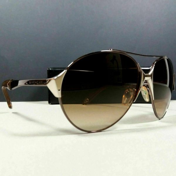 Givenchy Paris SGV A12 Graduated Brown Col.0545 Butterfly Pilot Sunglasses