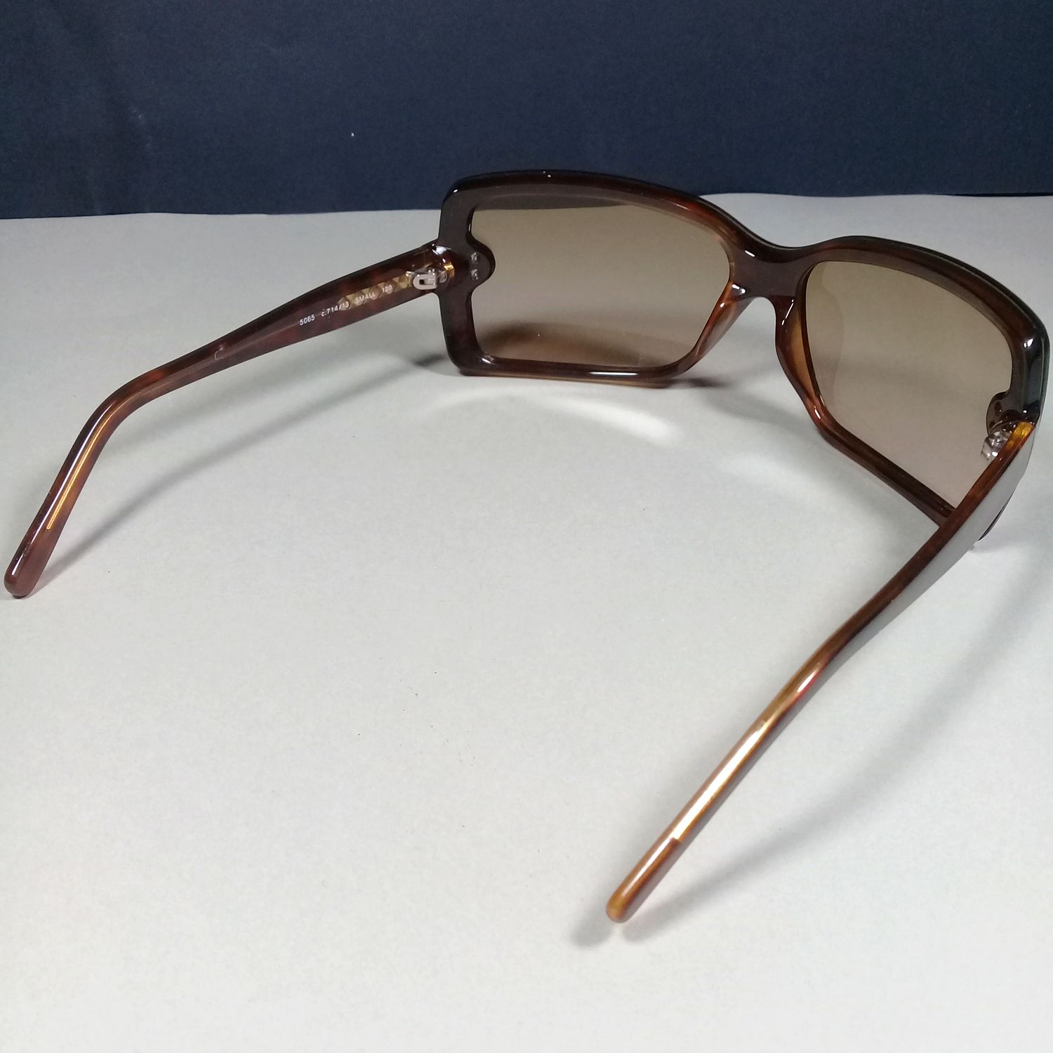 Chanel 5065 c.714/13 120 CC Logo Brown Tortoiseshell Shield Women's  Sunglasses – Theo's Vintage