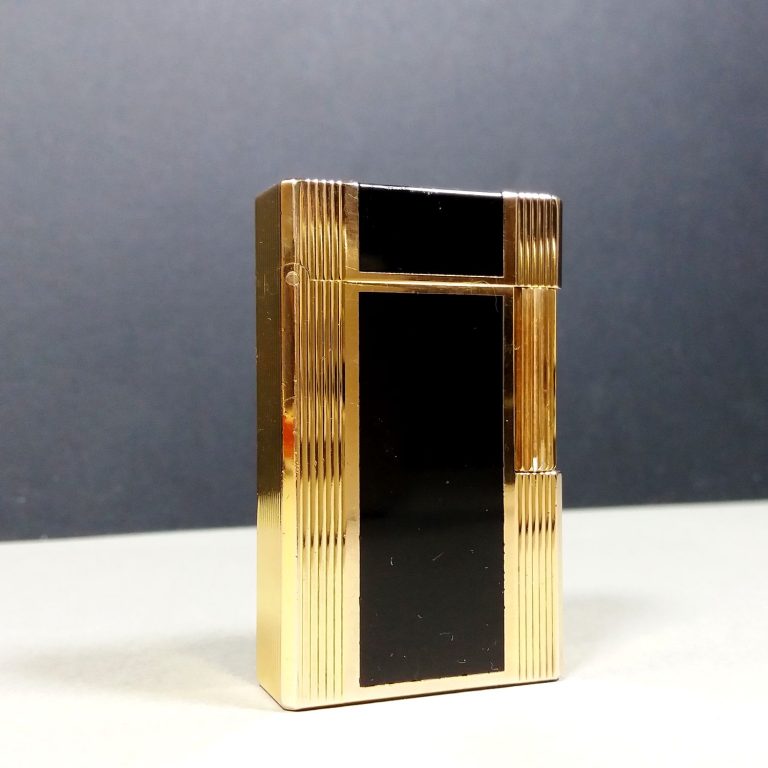 S.T. Dupont Vintage Black Laque de Chine Gold Ligne 1 Large Lighter ...