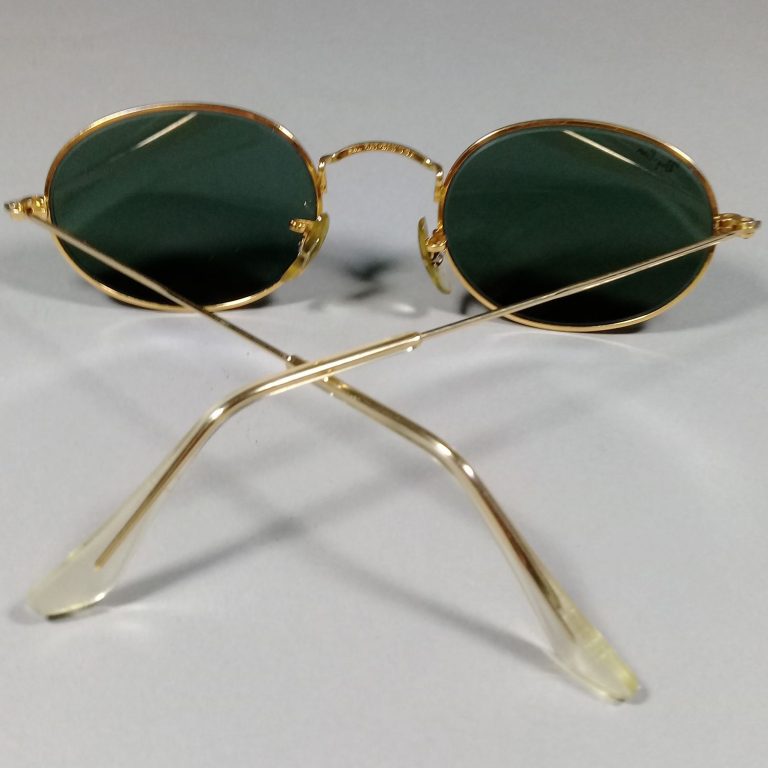 Ray Ban Gold/Green Bausch & Lomb W0976 Vintage B&L Oval Sunglasses USA –  TheosVintage.com