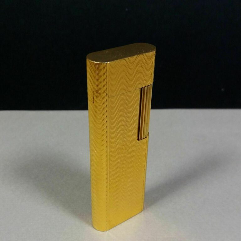 Myon Orfevre Paris Gold tone Metal Gas Lighter in Case and Box ...