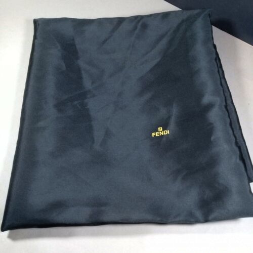 FENDI Black Drawstring Dust Bag Shoes Handbag Cover 20″x22″ Good Condition
