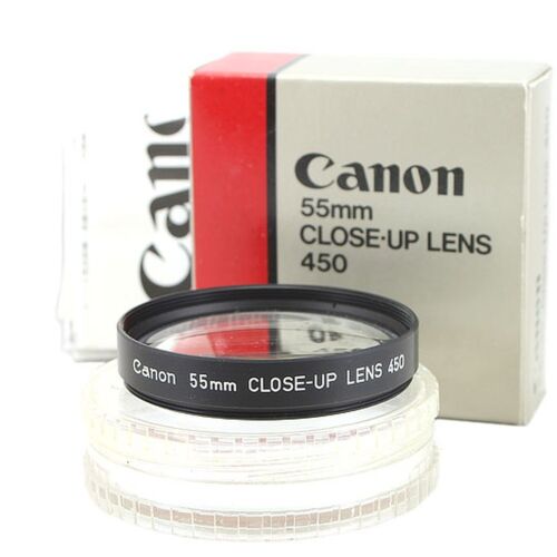 Canon 450 55mm Close-up Lens Filter with Case Boxed NOS