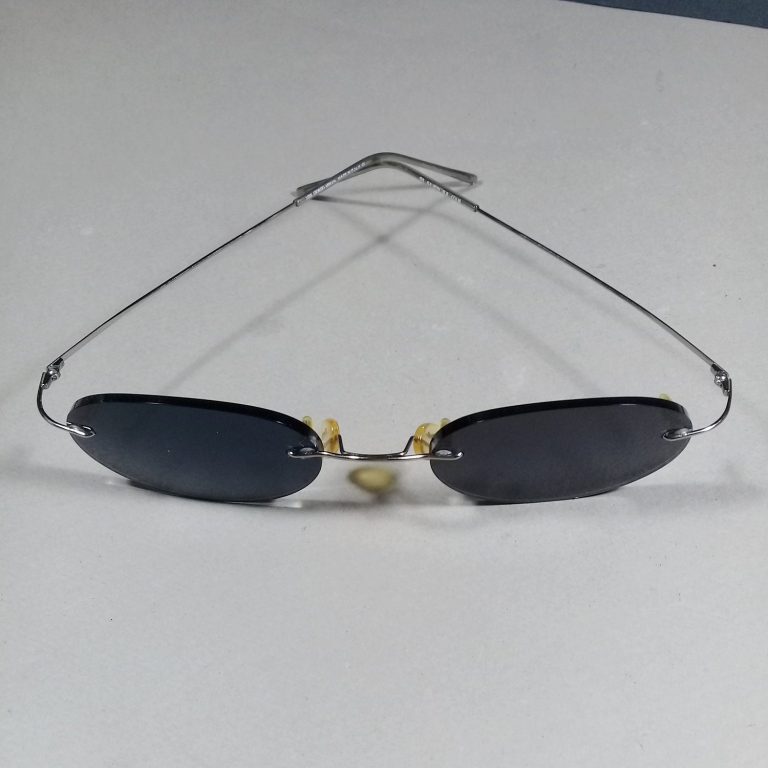 Giorgio Armani GA 30/N 6LB Rimless Sun/Eyeglasses Frames 47-18 135 Silver w/Case