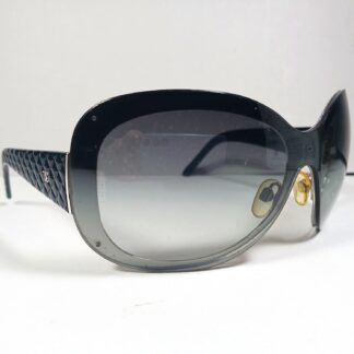 Chanel 4159 c.127/8G 120 3N Black Quilted CC Logo Sunglasses in Case