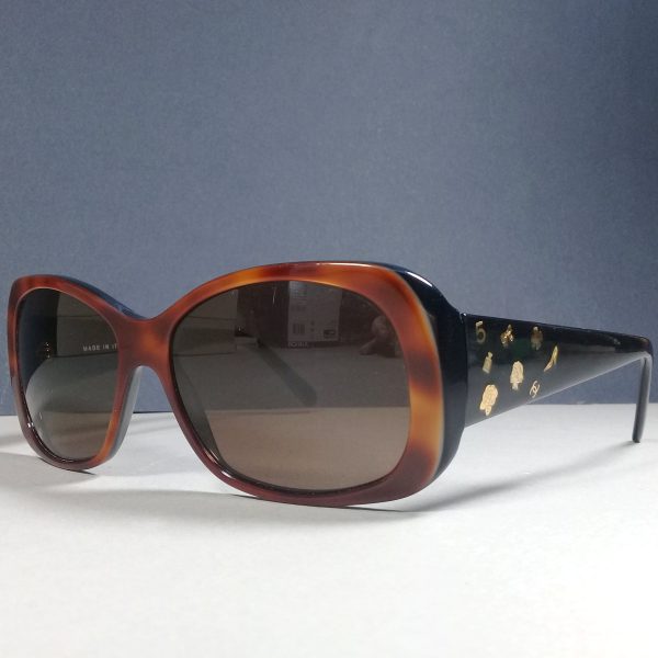 Chanel 5123 c.818 Brown 55mm Rare Authentic Sunglasses Italy w/Case & Box