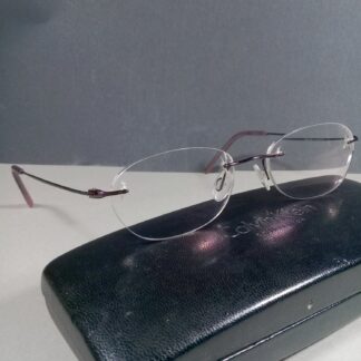 Calvin Klein Collection 569 5 140 Purple Rimless Eyeglasses Frames w/Case Japan