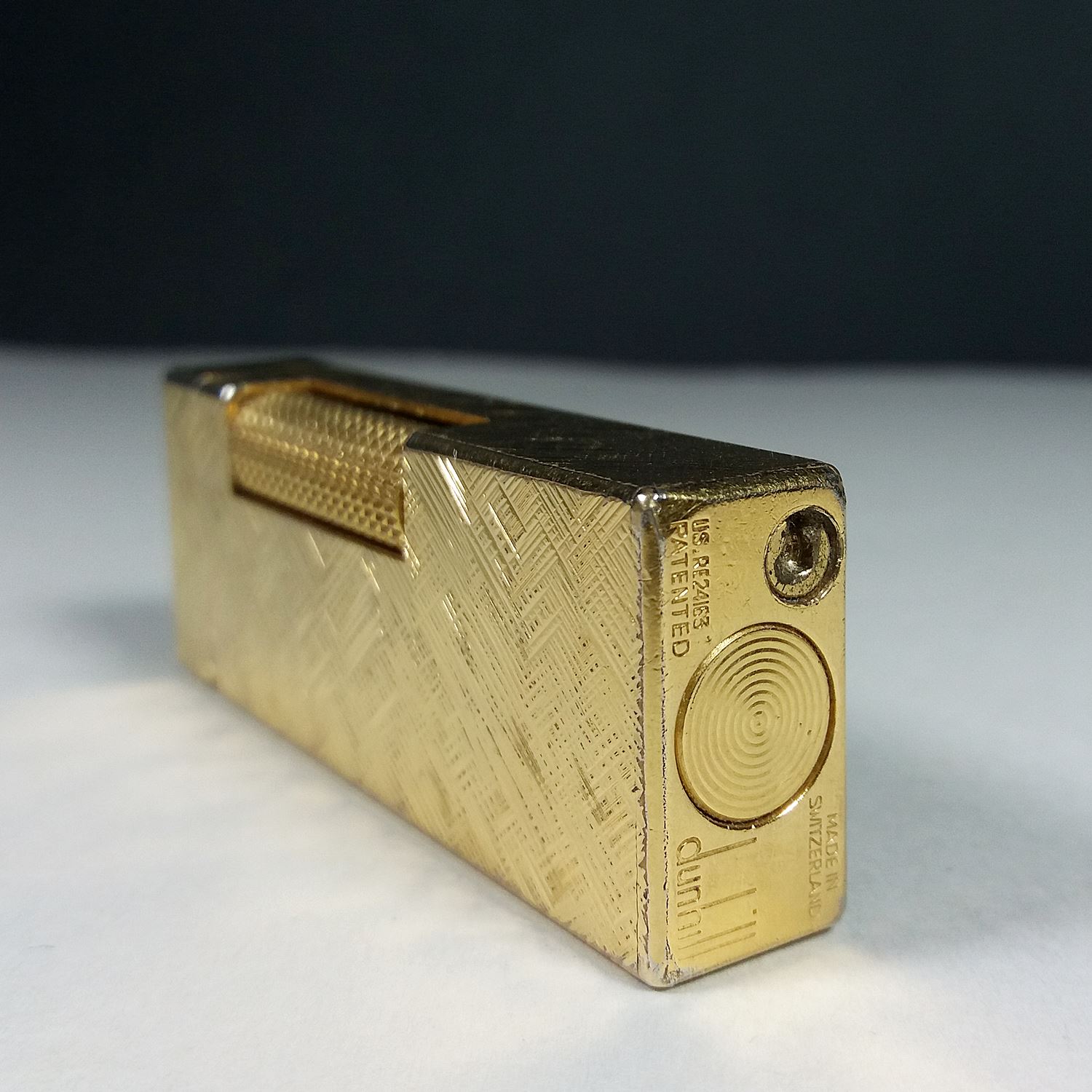 Dunhill Gold Florentine Rollagas Lighter US.RE 24163 Working Made – Theo's Vintage.com