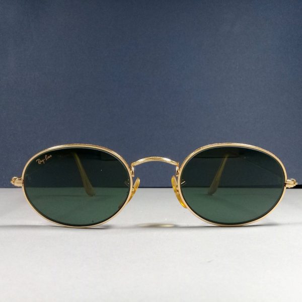 Ray Ban Gold/Green Bausch & Lomb W0976 Vintage B&L Oval Unisex Sunglasses USA