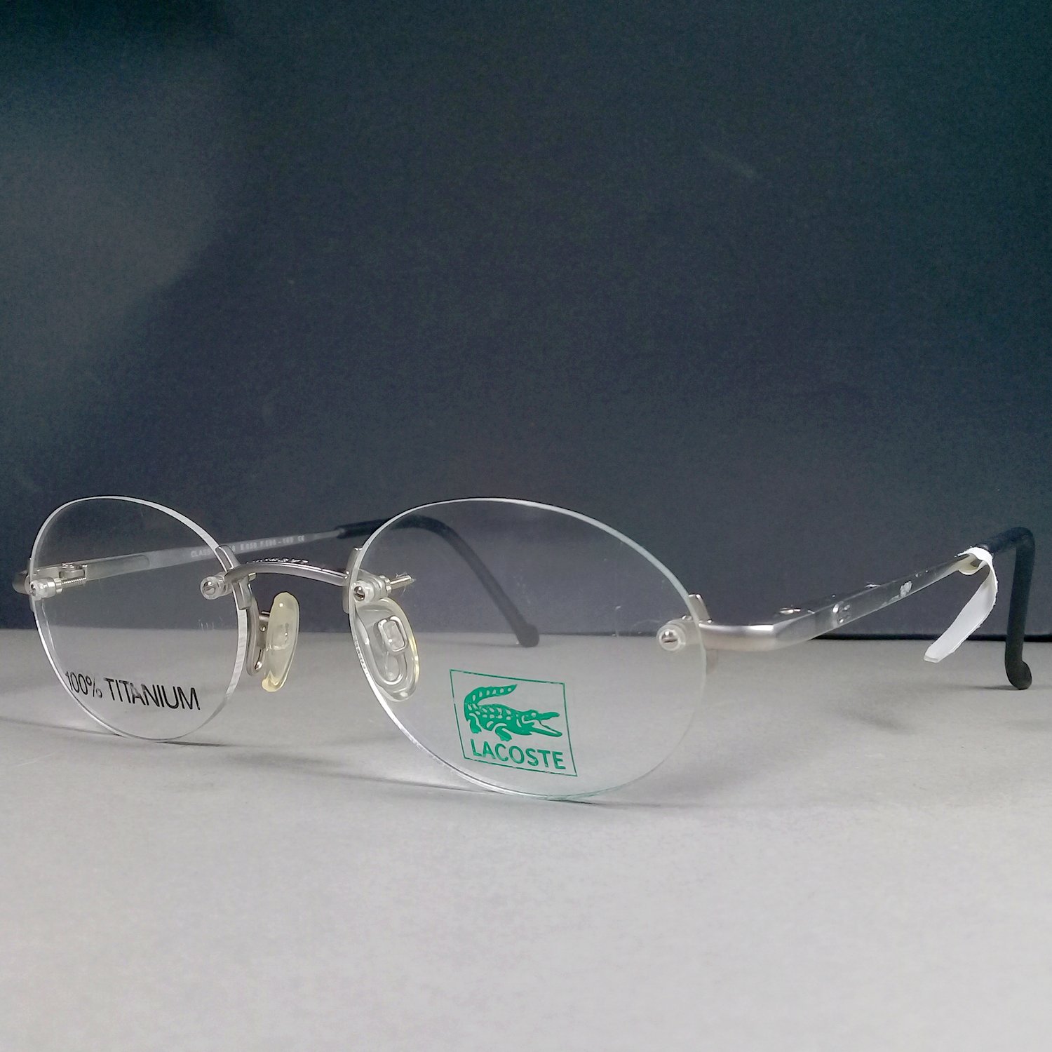 Lacoste Classic 7118 Rare Rimless Titanium Eyeglasses Rx Frames Japan 1990s