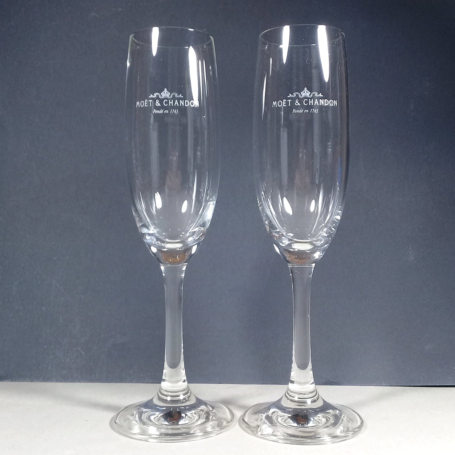 Moët & Chandon Vintage Champagne Prosecco 100ml Glass Flutes Set of 2