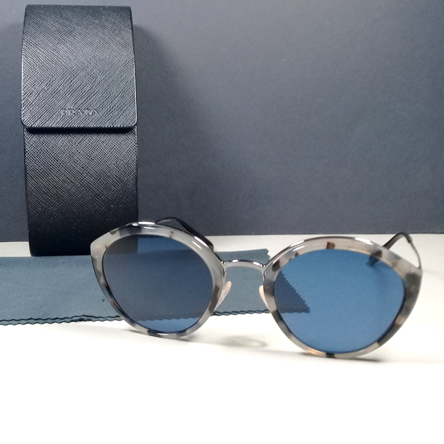 Prada SPR 18U HU7-219 Black/Gray Designer Women's Sunglasses in Case