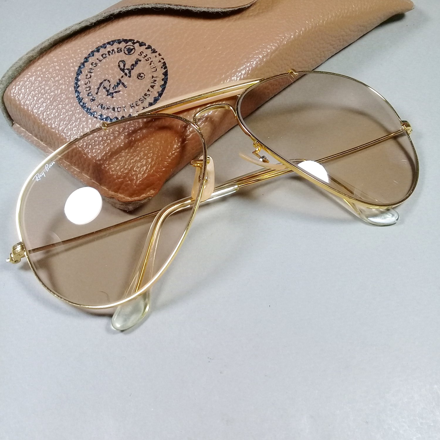 Vintage B&L RAY BAN Made in USA Gold Plated Metal Aviator