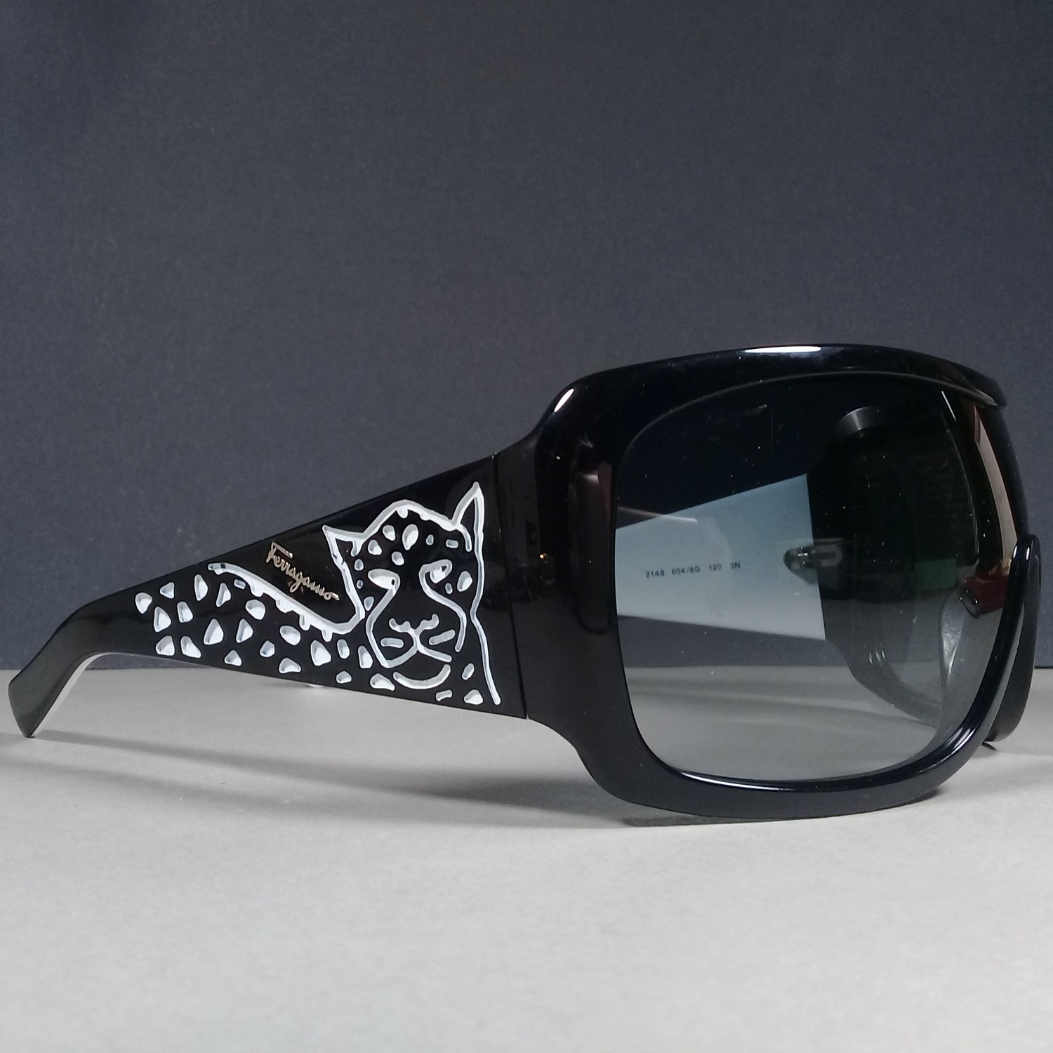Salvatore Ferragamo 2148 604/8G 120 3N Black & White Wrap Sunglasses